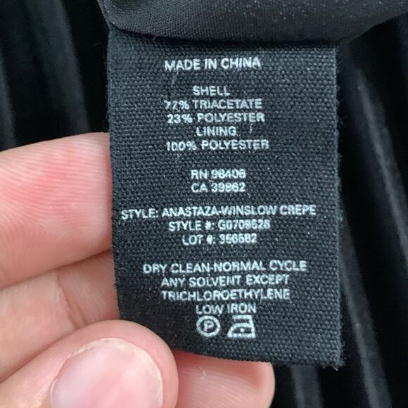 Theory S Womens Black Anastaza Winslow Layered Crepe Top Pleated Hem - Picture 9 of 9